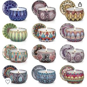 12 pack of scented soy candles (2.5oz each)